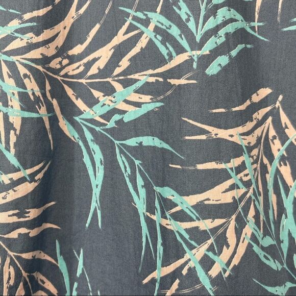 IKE Behar Blue and Cream Sunset Print Button Top - Picture 14 of 14